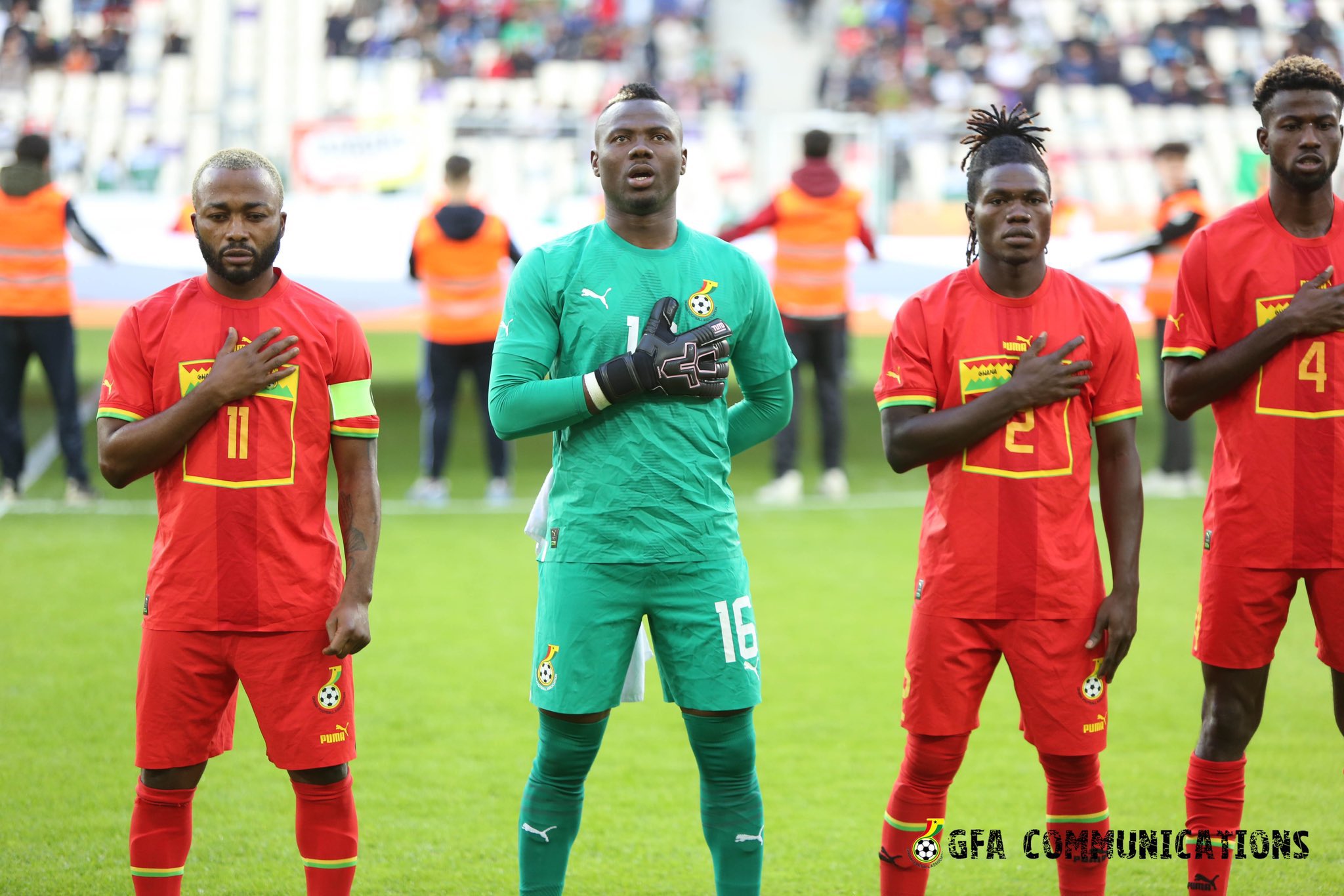 Black Galaxies players at CHAN 2022 in Algeria before their Group C opener against Madagascar which they lost 2-1