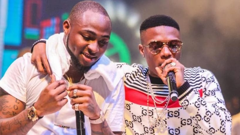 Wizkid and Davido performing together on stage