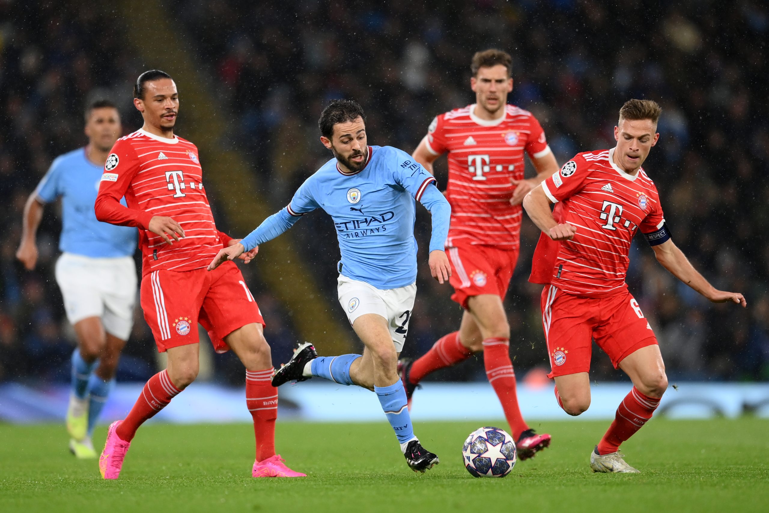 Manchester City vs Bayern Munich in a UEFA Champions League match on April 11, 2023 at the Etihad