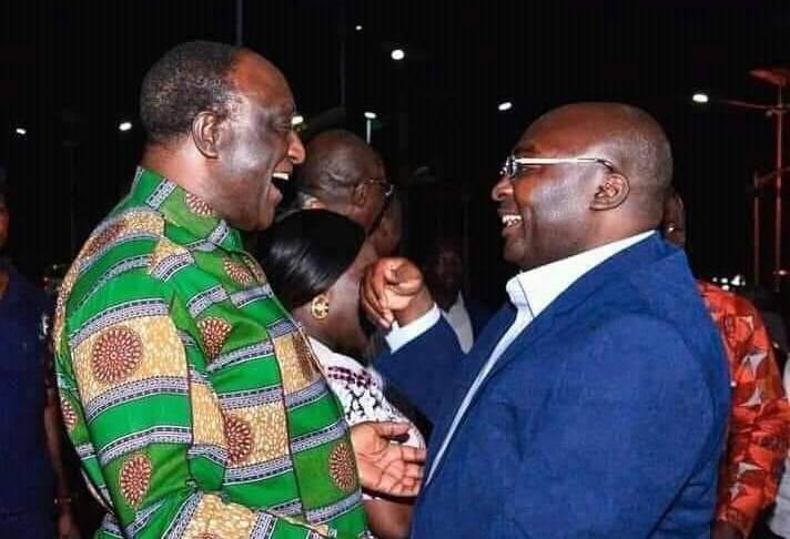 Alan Kyeremanten with MahamuduBawumia, the two main contenders to lead the NPP in Election 2024