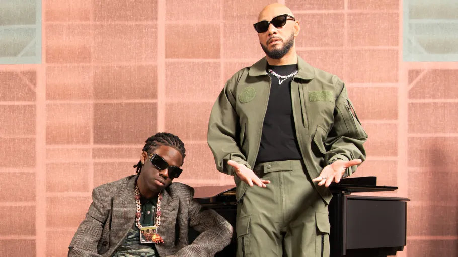 Rema with Swizz Beatz (right)