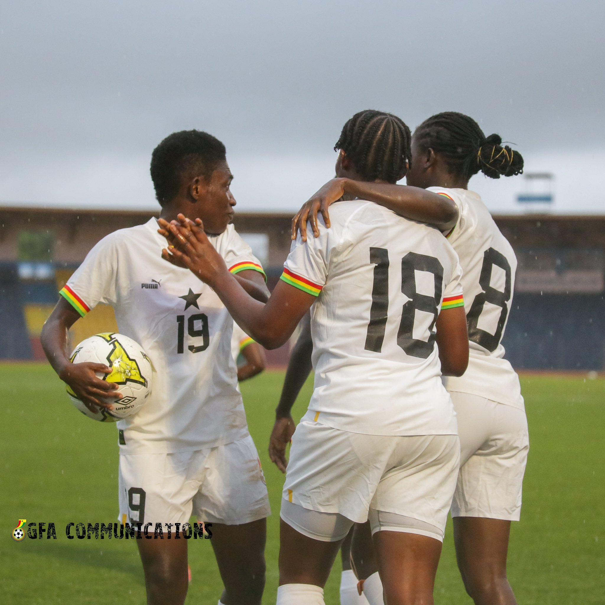 Black Princesses celebrate a goal