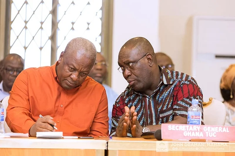 John Mahama with Anthony Yaw Baah Secretary-General