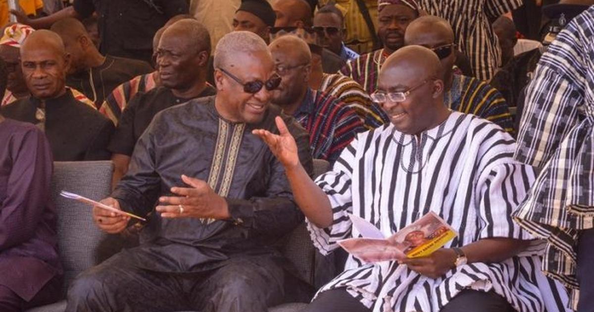 John Mahama of the NDC and Mahamudu Bawumia of the NPP