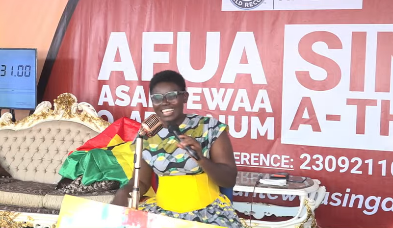 Afua Asantewaa confirms why she ended the sing-a-thon early