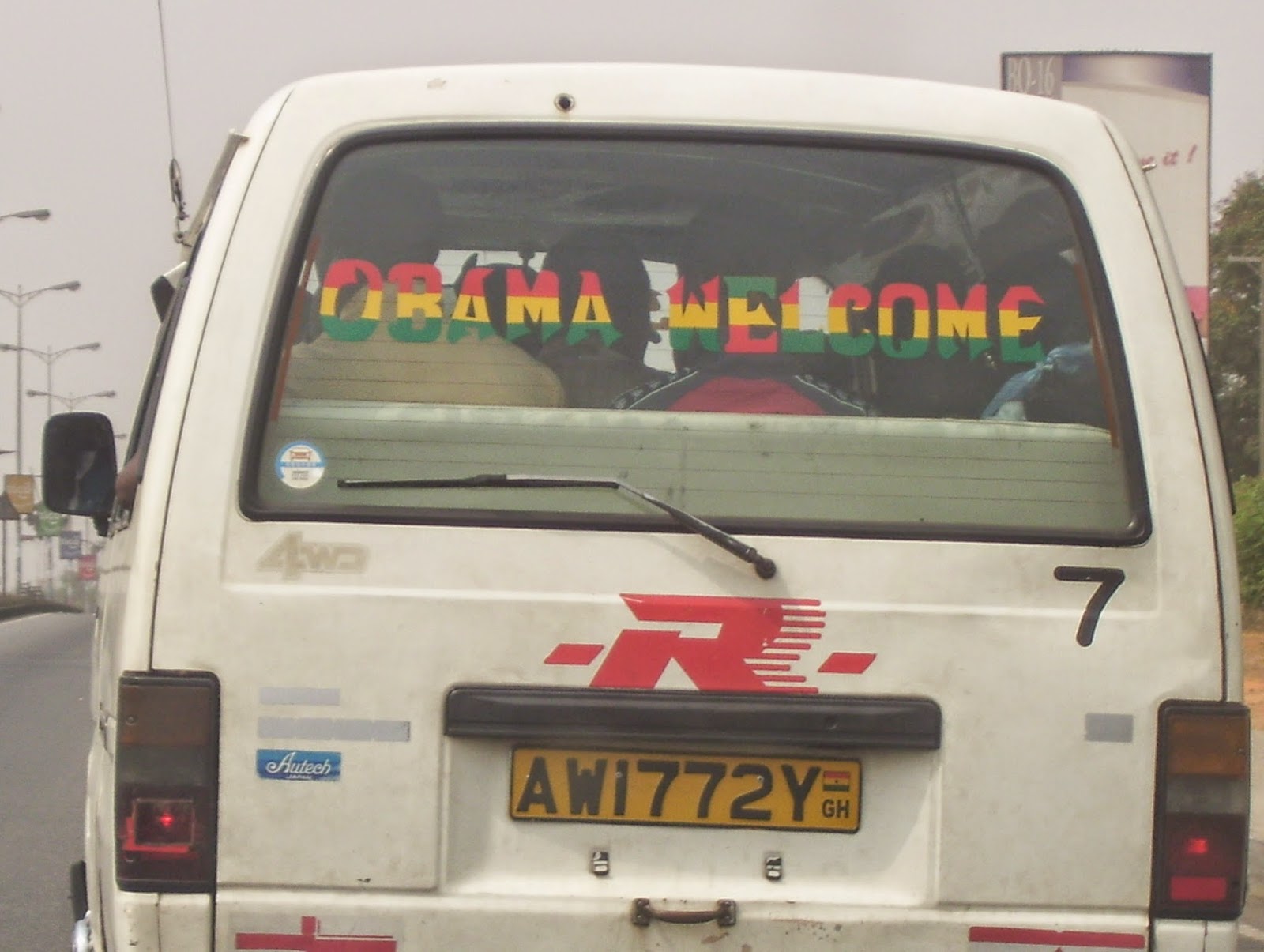 A mini bus used for Trotro in Ghana. According to Abass Moro, the Tap n' Go system will not work with trotros