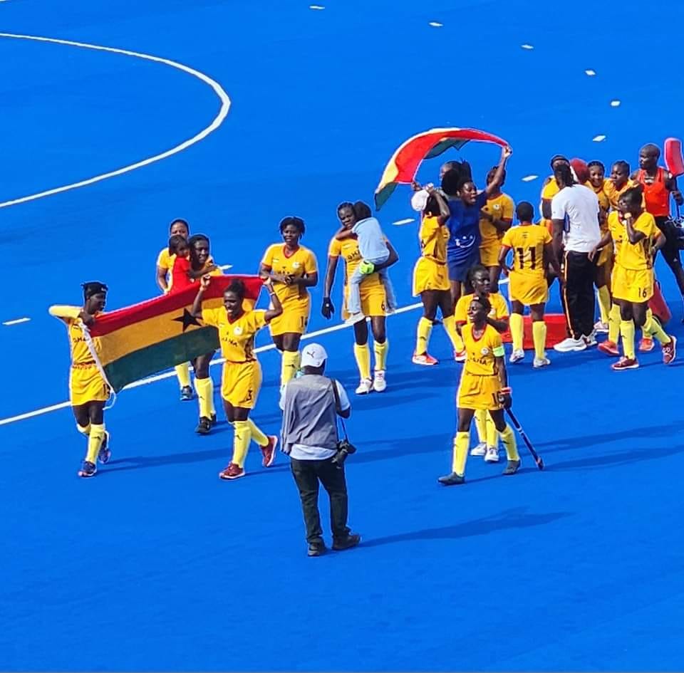 Ghana Women's Hockey team beat Nigeria 4-3 on penalties to win gold at the 13th African Games