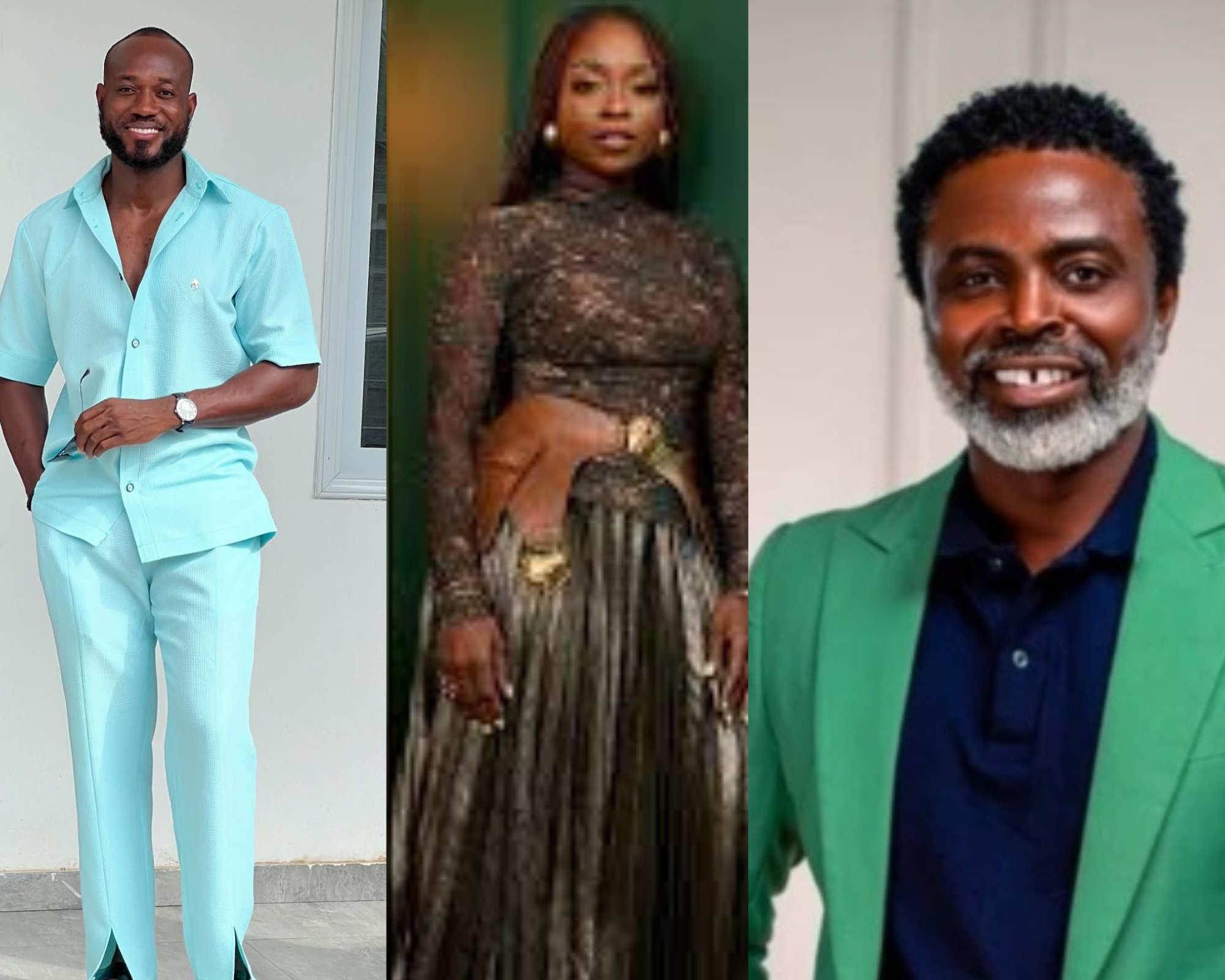 Matthew Agambire (left), Aisha Ayensu and Cecil Duddley Mends are among the top Ghanaian fashion designers