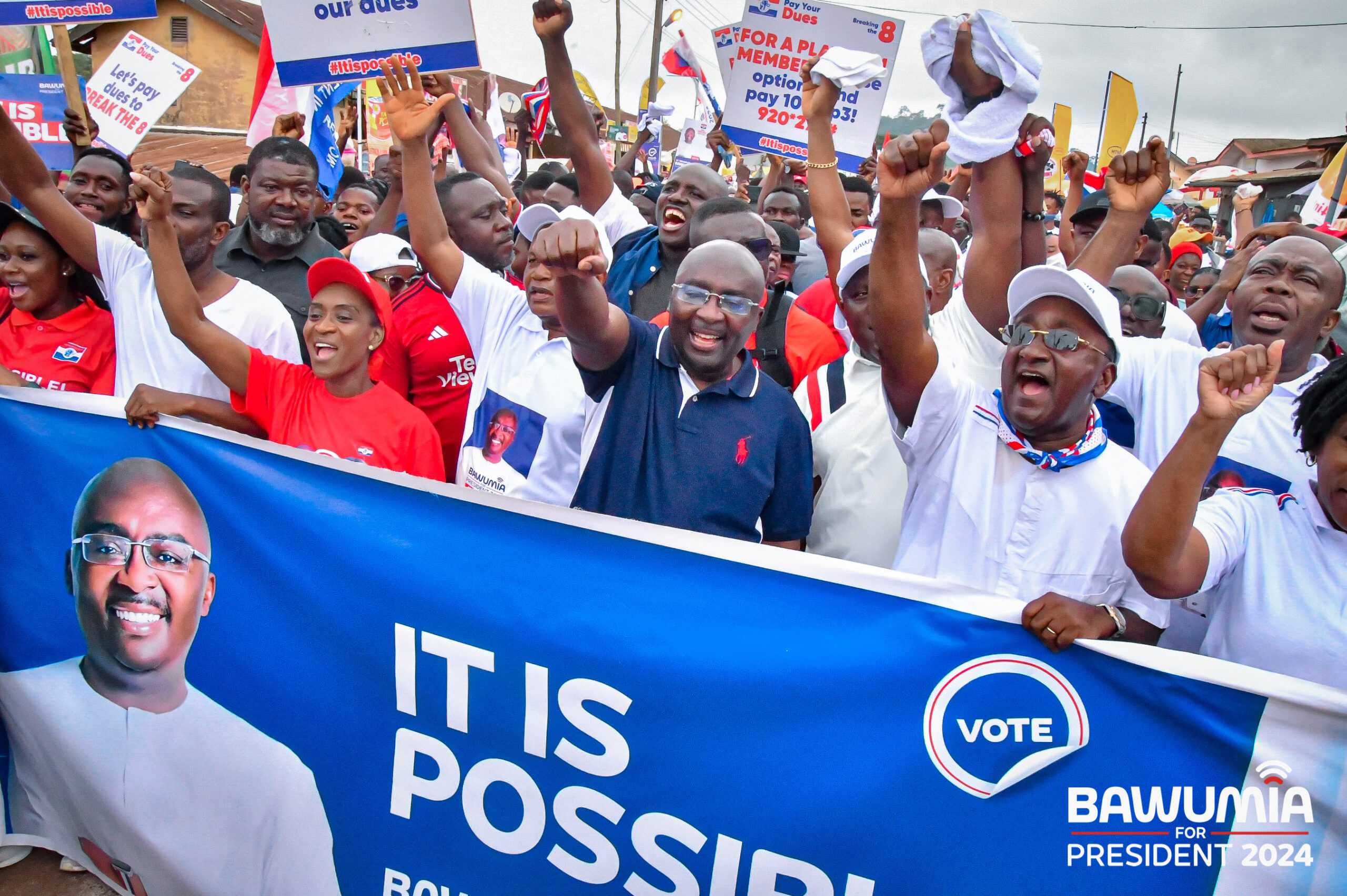 Mahamudu Bawumia leading a party health walk. He launched the NPP manifesto on August 18, 2024