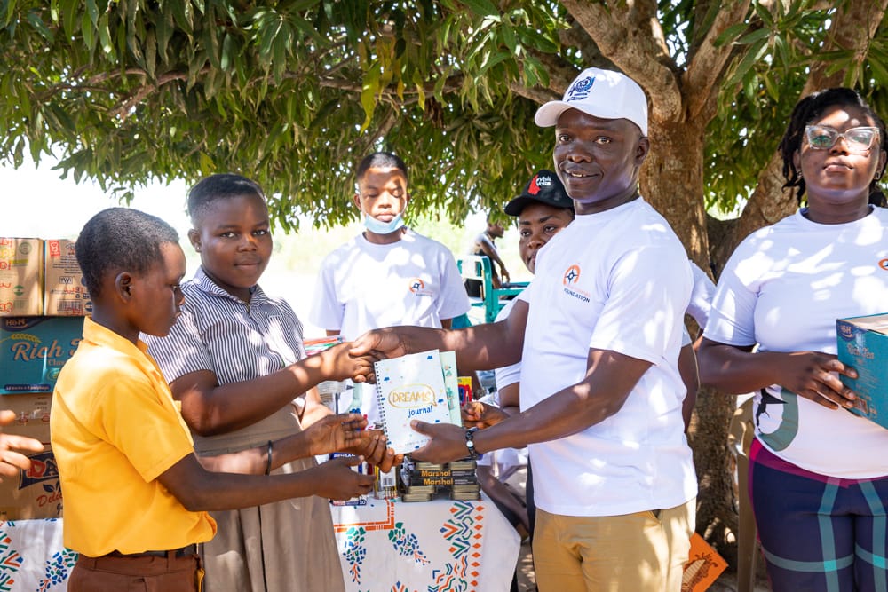 Career Compass Gh donates to schools at the Wuxor, Have and Sremanu Electoral Area.